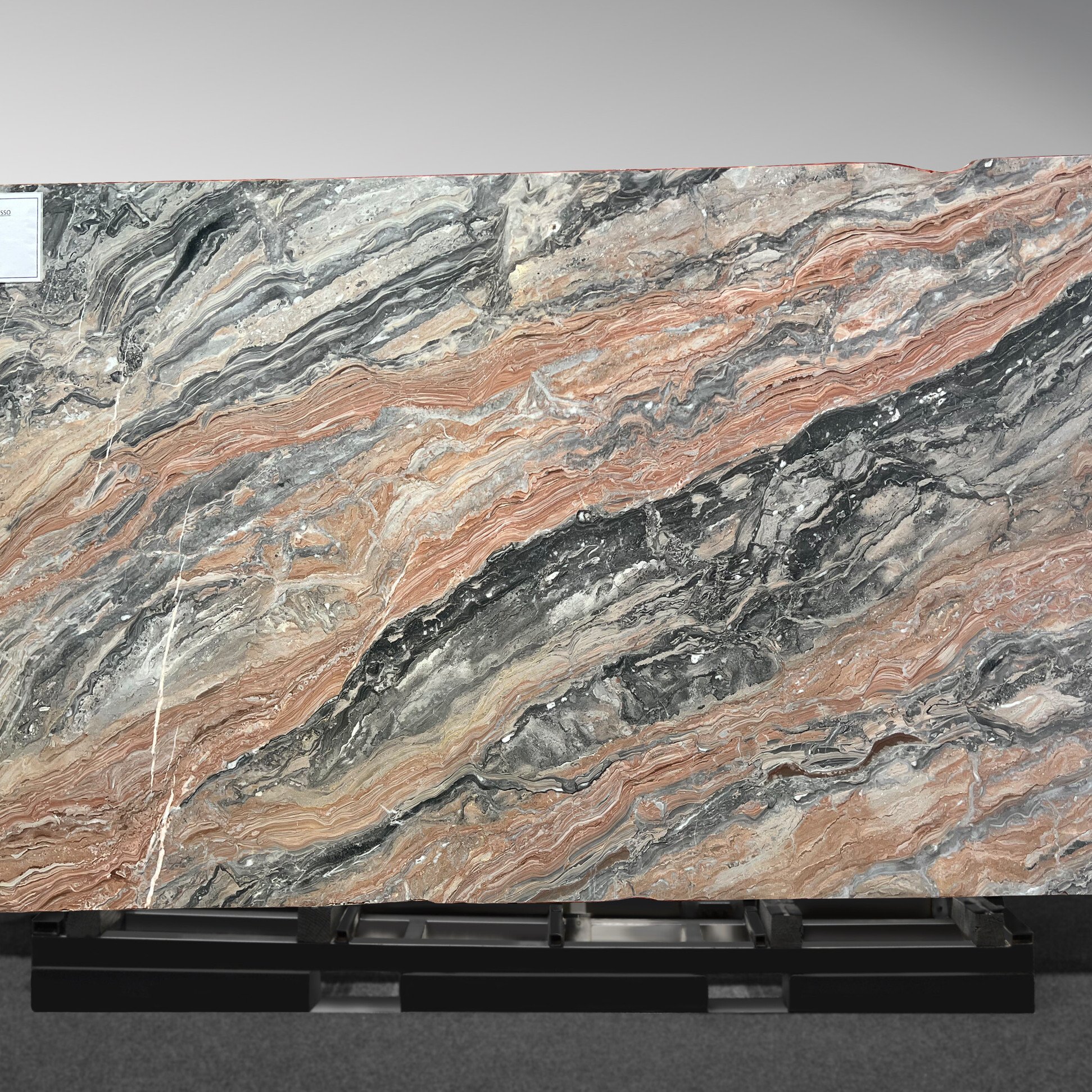 Arabescato Rosso Marble Slab