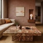 Breccia Pernice Marble Coffee Table 