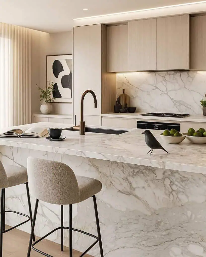 Calacatta Oro Marble Kitchen Benchtop
