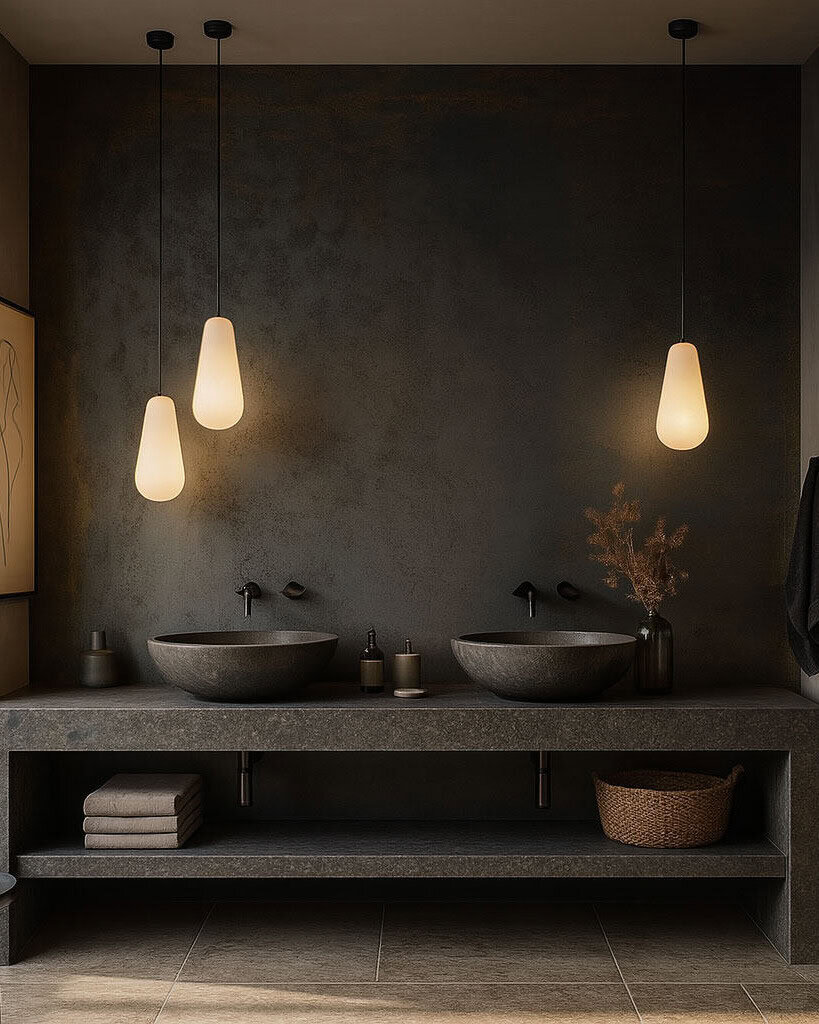 Iron Black Porcelain Bathroom Vanity