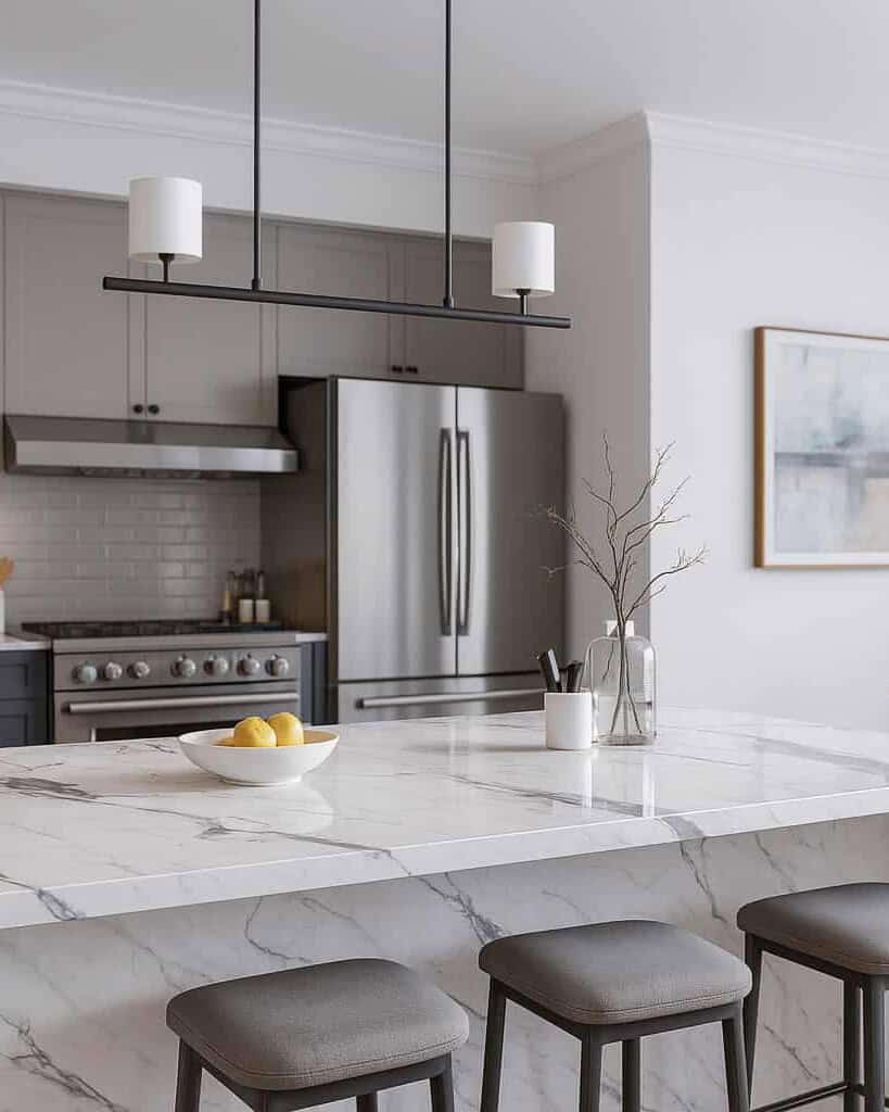 Statuario Classico Porcelain Kitchen Benchtop