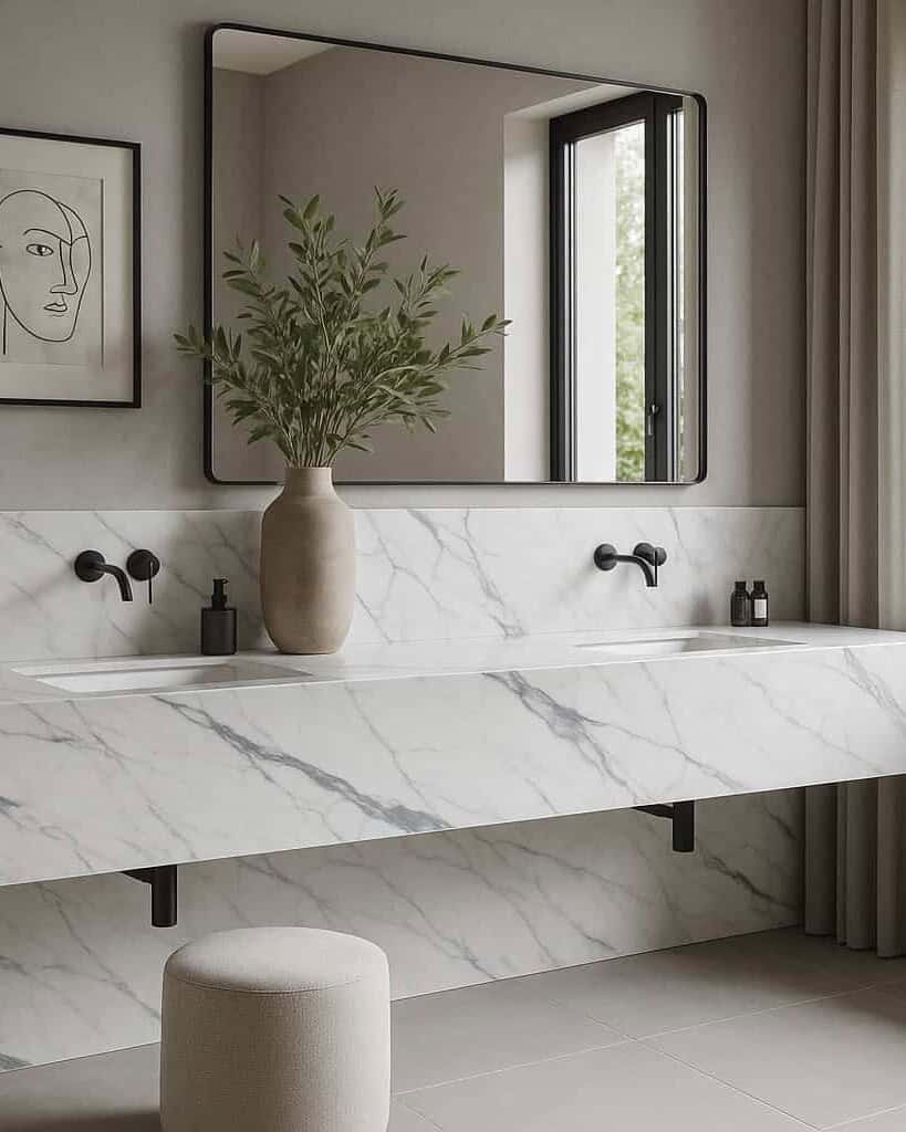 Statuario Classico Porcelain Bathroom Vanity