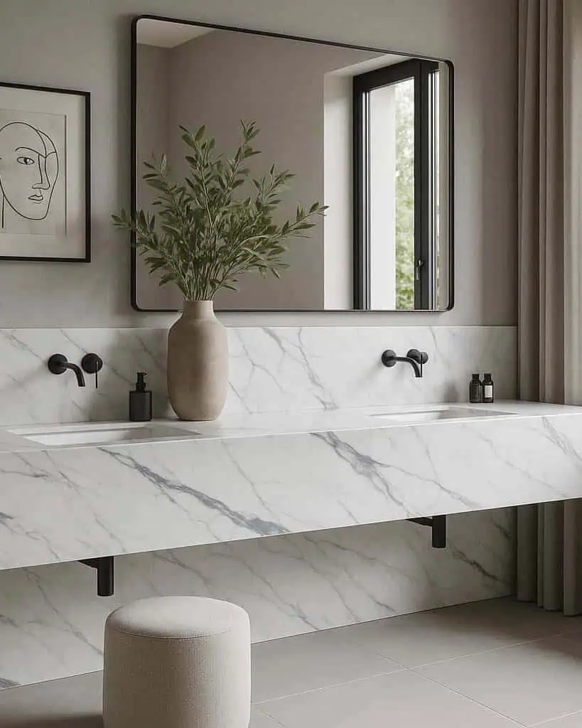 Statuario Classico Porcelain Bathroom Vanity
