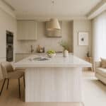 Travertino Light Vein Cut Porcelain Kitchen Benchtop 